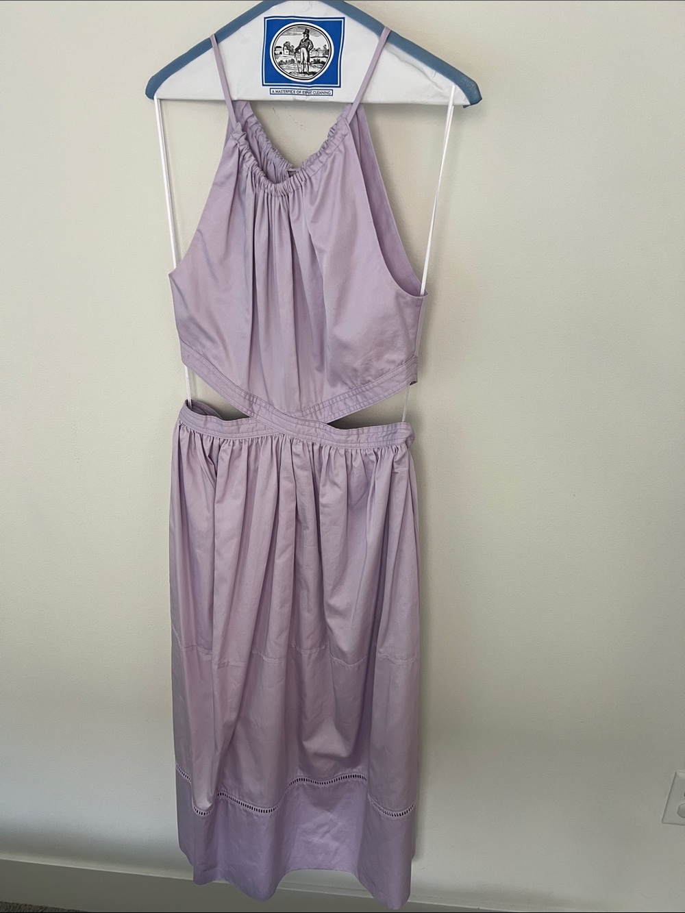 Lavender Something Navy dress with cutouts